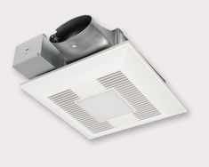 Panasonic FV-0510VSCL1 Bathroom Fan, 50-80-100 CFM LED Light WhisperValue Moisture Control Super Low Profile Ventilation